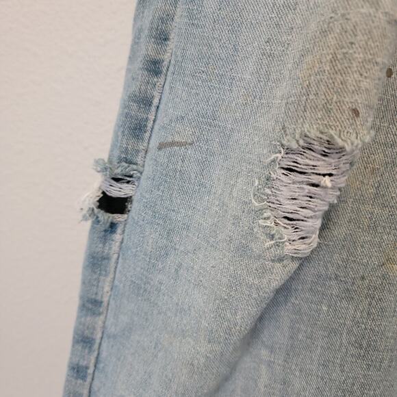 Levis Signature Destroyed Denim Jeans Authentic Wear 38X30 #126 - Picture 9 of 12